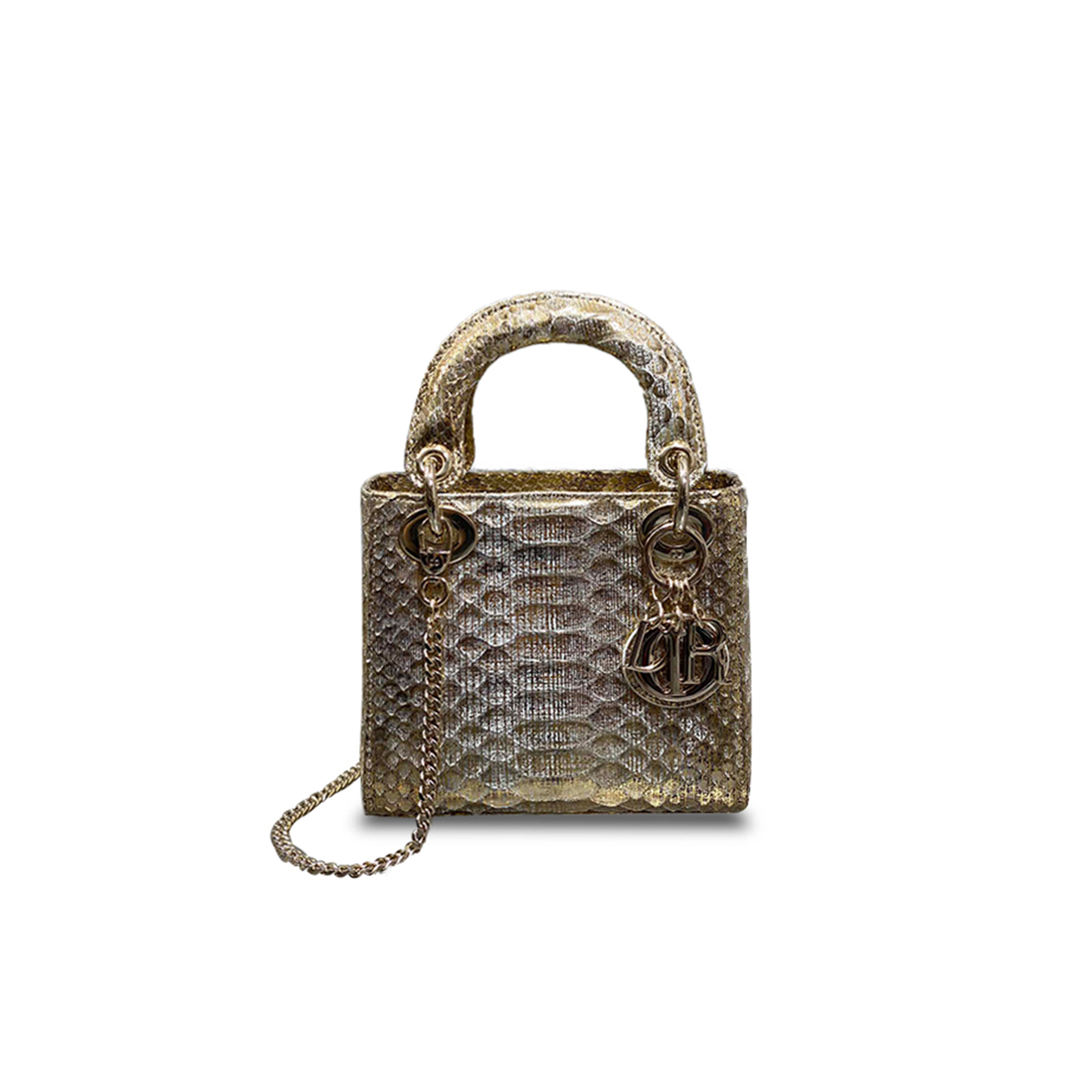D*or snakeskin mini lady D*or bag (17*15*7cm)